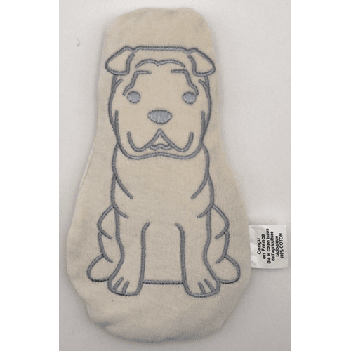 Chien tissu ecru