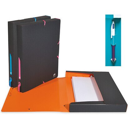 Boite Oxford for student 24x32 Dos40 polypro  opaque assorti