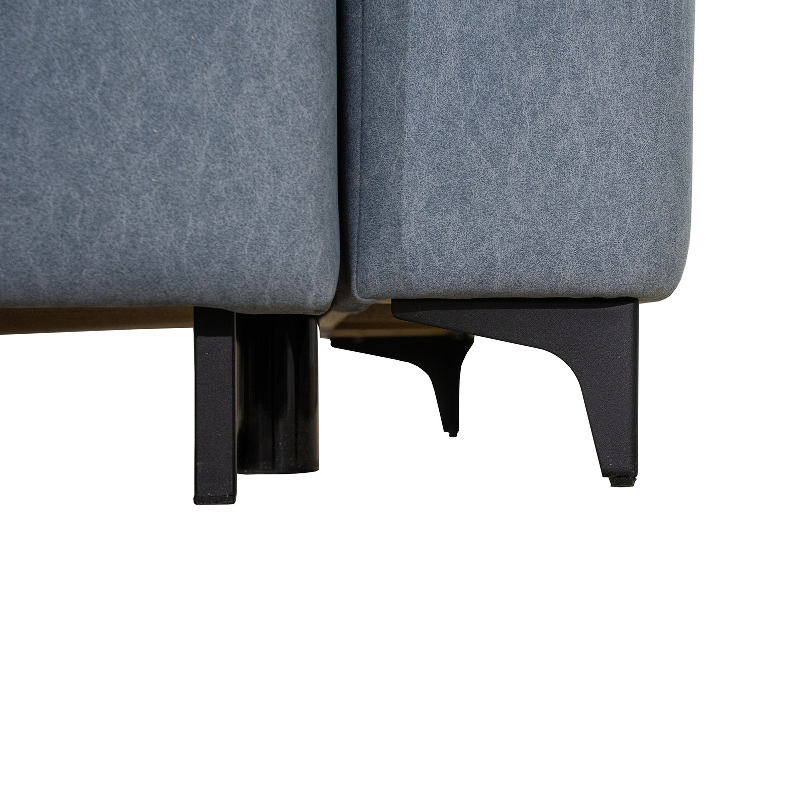 3-Sitzer Sofa - grau - Samt - mit Staukasten