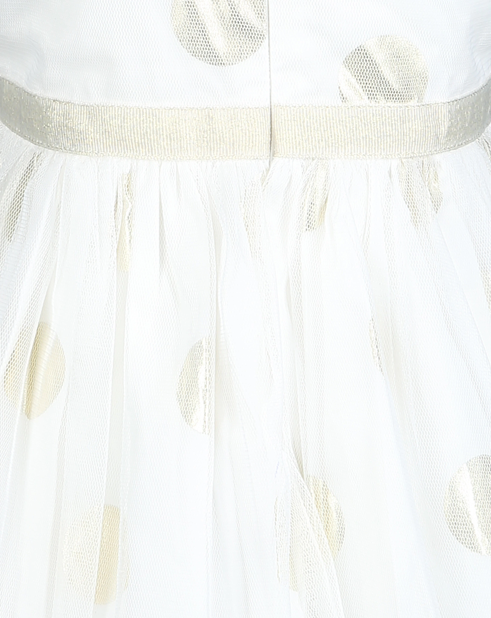 Tüll-Kleid SATIN gepunktet in weiß
