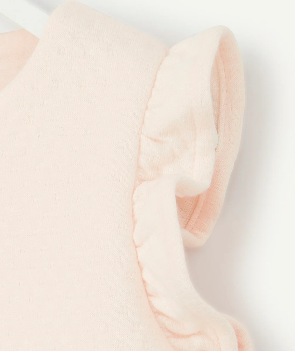 GILET SANS MANCHES BÉBÉ ROSE EN REMBOURRAGE RECYCLÉ