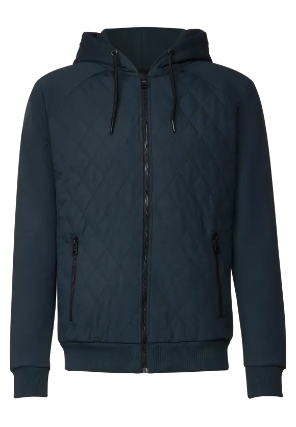Gesteppte Sweatshirtjacke - diver blue