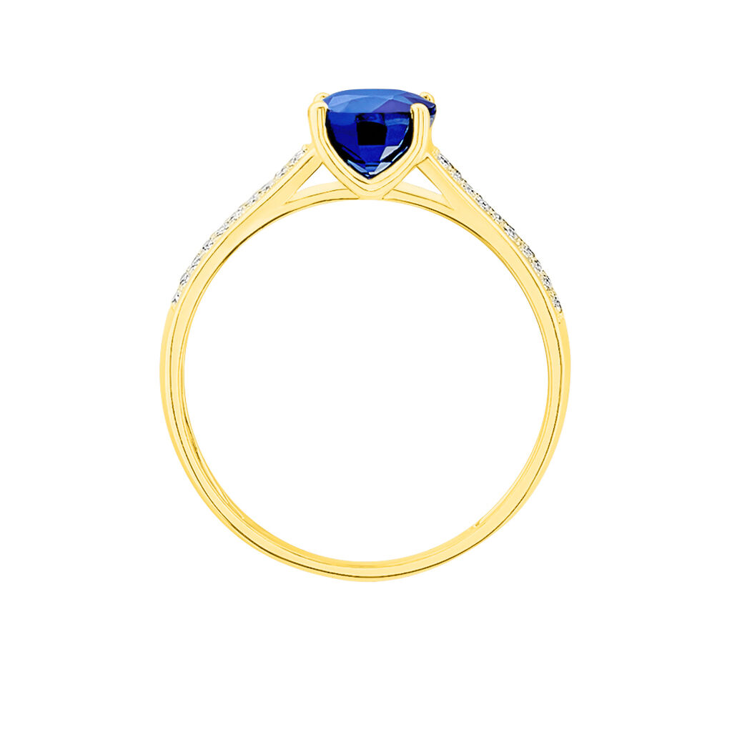 Bague Crista Or Jaune Saphir Et Diamant