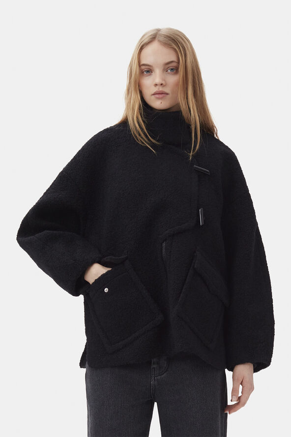 Ganni F6533 Oversize bouclé pufjakke 099