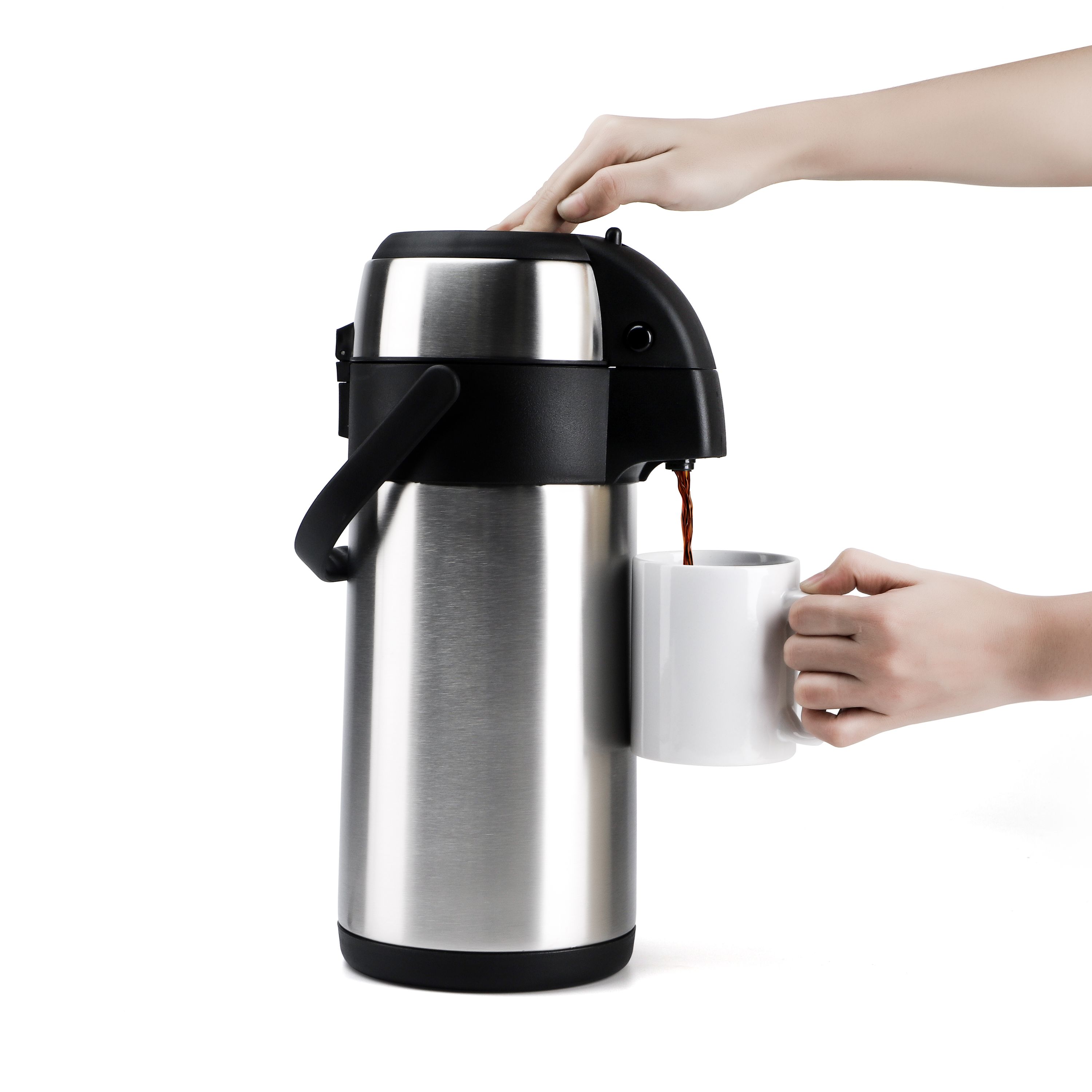 Thermoskanne mit Pumpe 3L