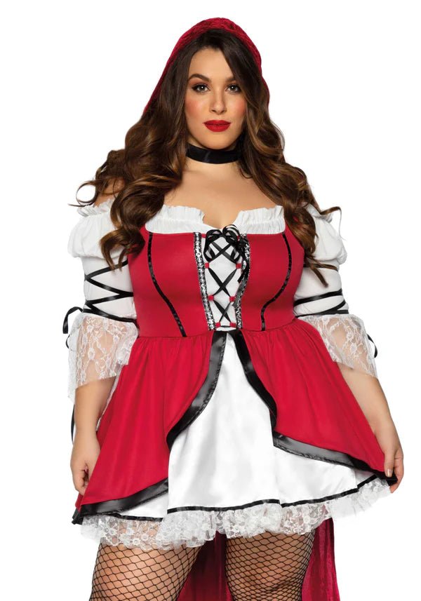 Roodkapje Kostuum Dames Plus Size Leg Avenue