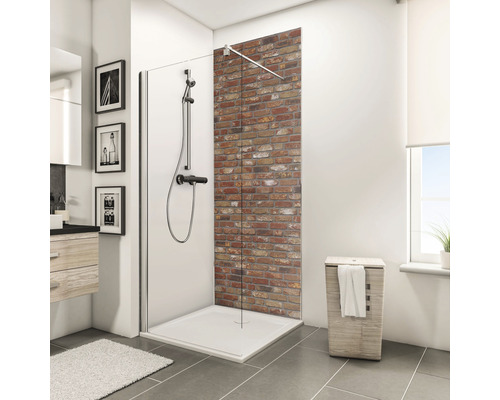 SCHULTE DecoDesign douchewandpaneel, baksteenrood, 210 x 100 cm, D1901021 624 210