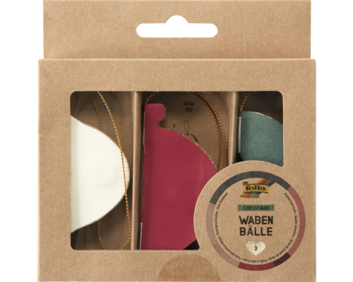 Honingraatballen KERST 3-delige set (bollen)