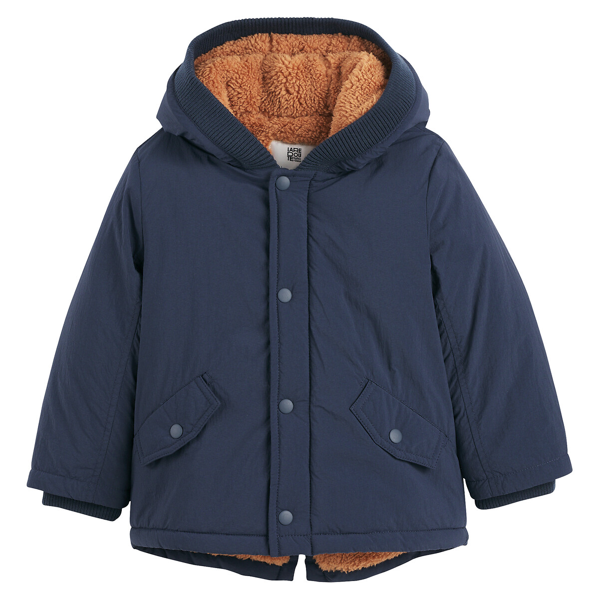 COLEÇÕES LA REDOUTE<br>Casaco quente com capuz, forrado com sherpa