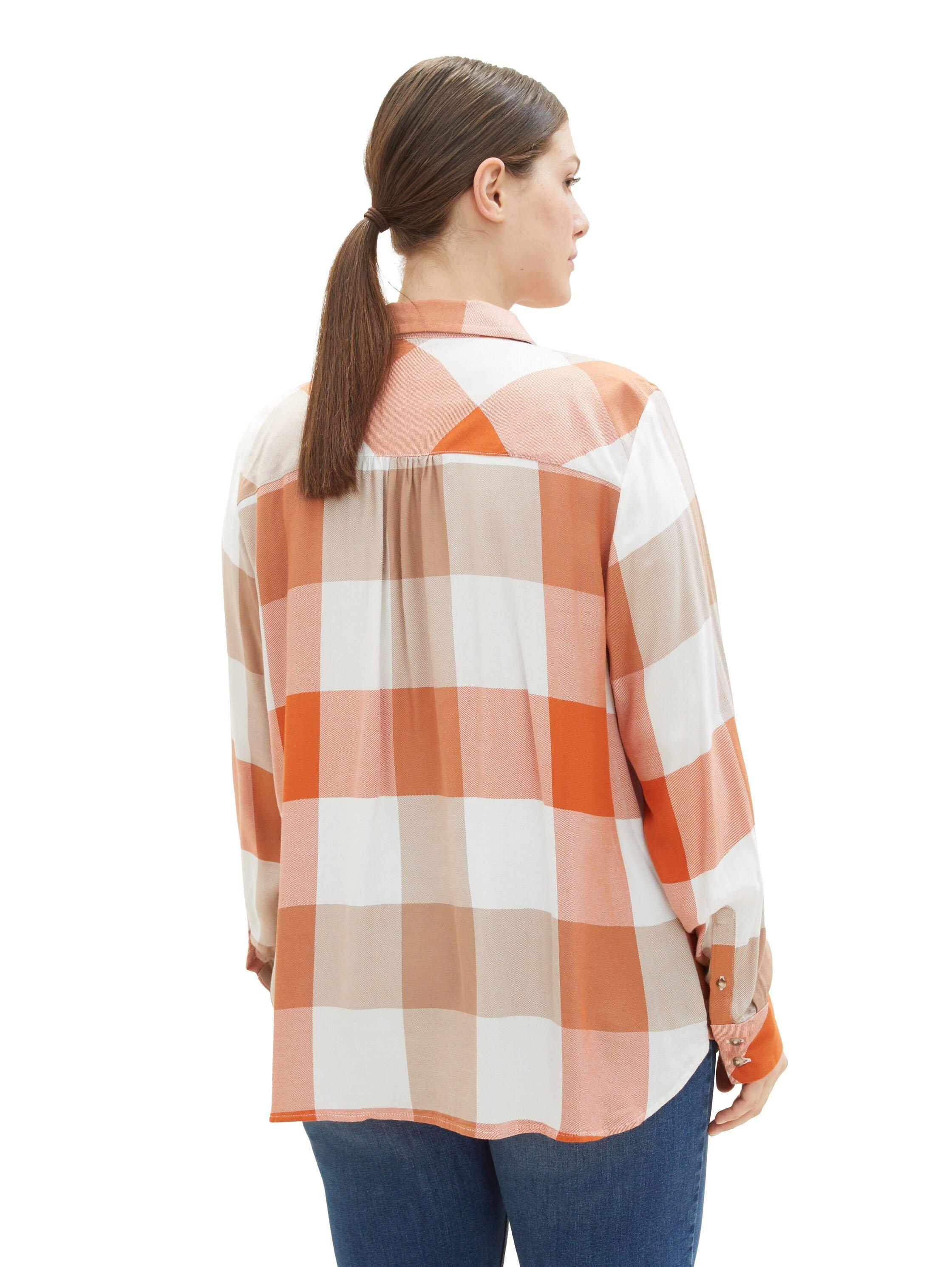Bluse mit Karomuster, aus Viskose