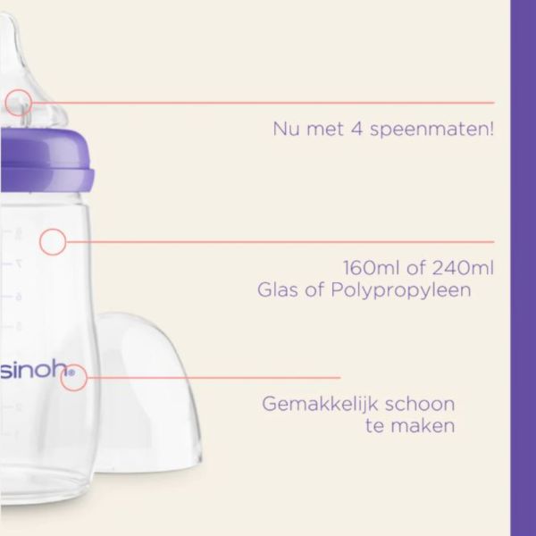Lansinoh Fles Met Natural Wave Speen - 160 ml
