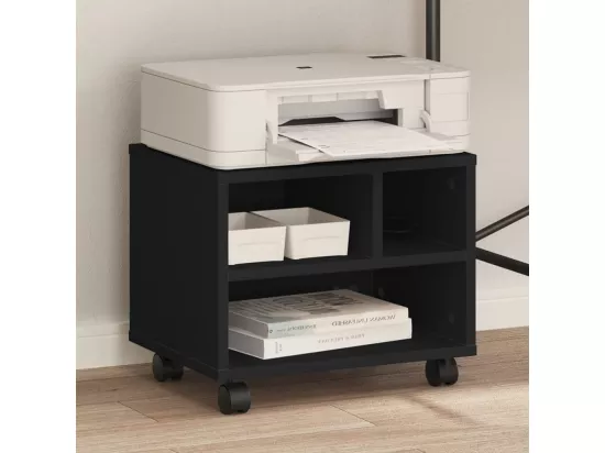 Support d'imprimante avec roulettes noir 41x32x34,5 cm