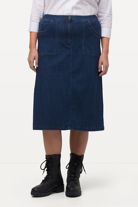 Jeansrock, A-Linie, Taschen, Stretchkomfort