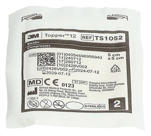 TOPPER 12 NW Kompressen 5 x 5 cm steril, 45 Beutel x 2 Stück