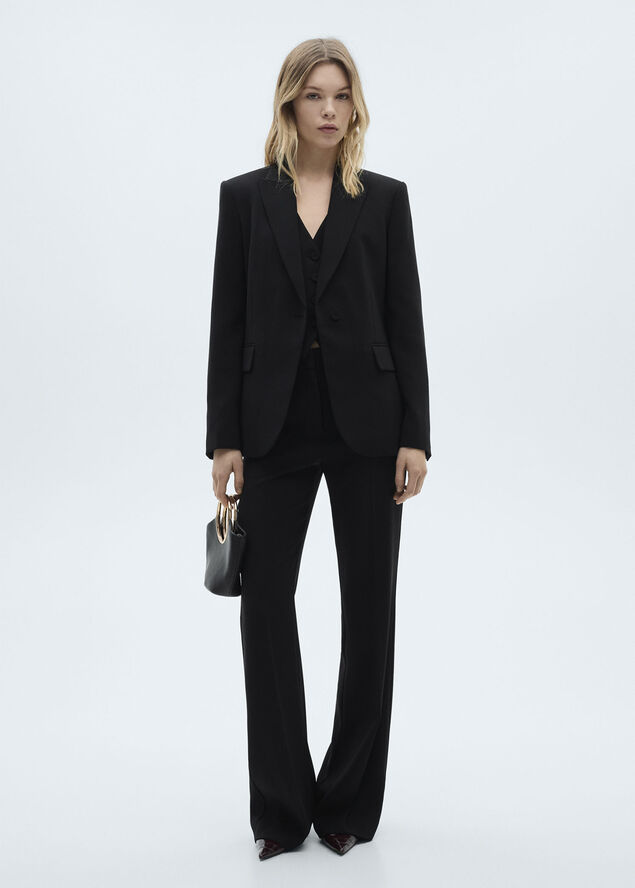 MANGO BLAZER. -- IGUANA Black