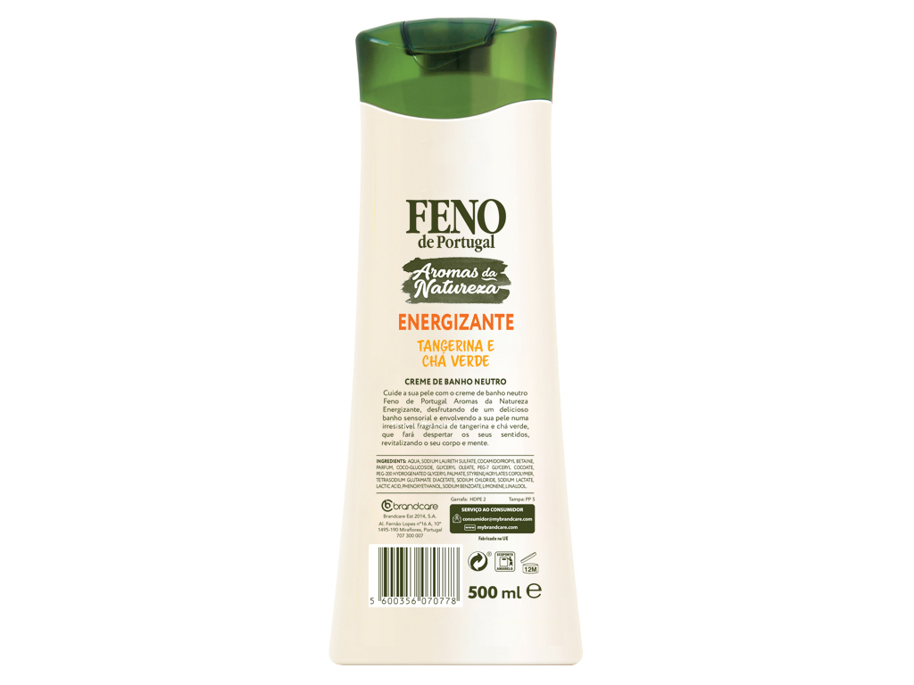 GEL BANHO FENO DE PORTUGAL TANGERINA E CHÁ VERDE 500ML