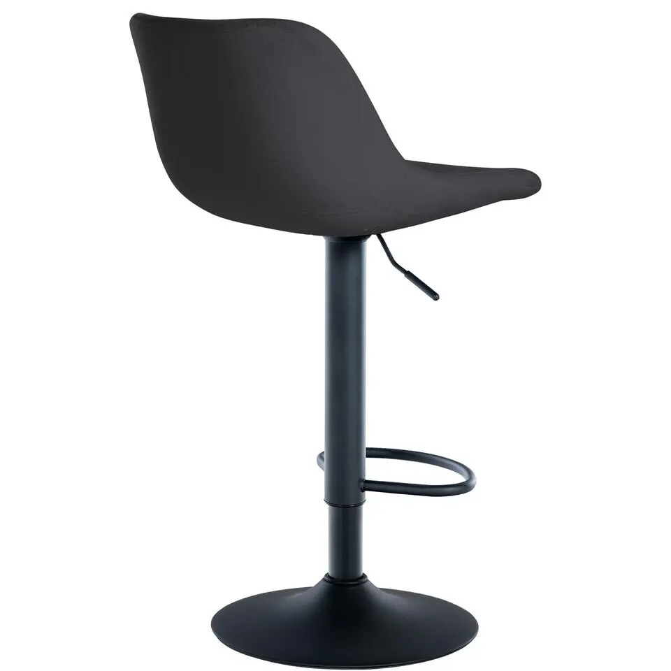 CLP Barkruk Loft zwart Frame - Fluweel - zwart