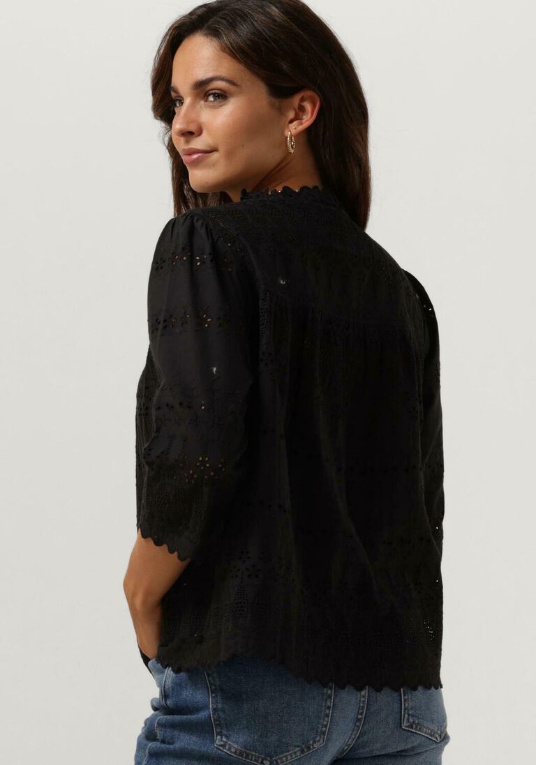SCOTCH & SODA zwarte scotch & soda top broderie anglaise top