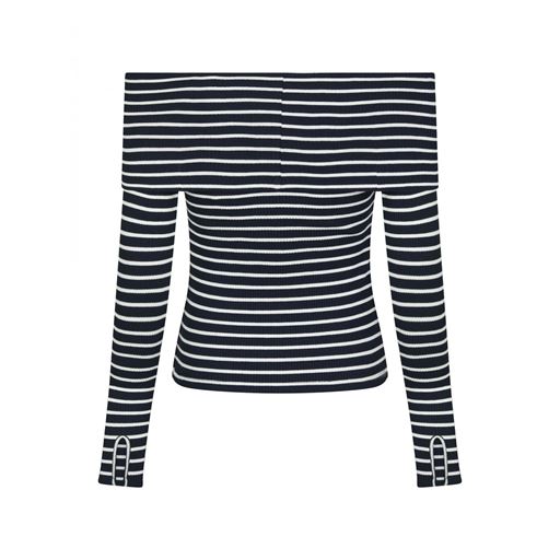 Neo Noir Lessy Stripe Bluse, Dark Navy, 38