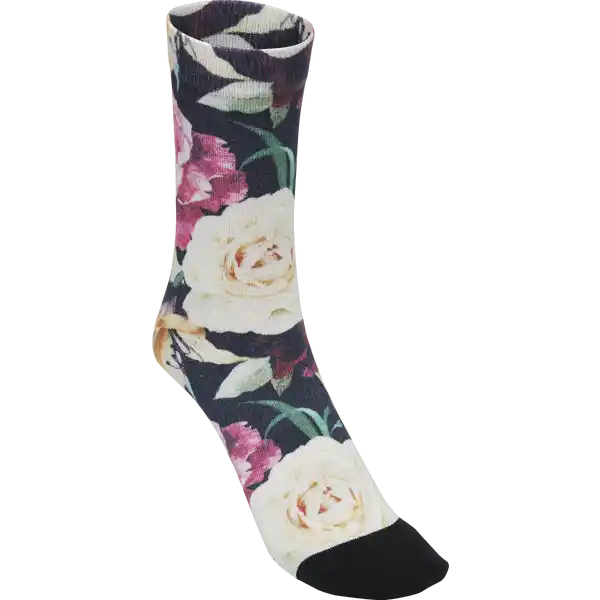 DAMENSOCKE PRINT floral / rosa 35 / 38