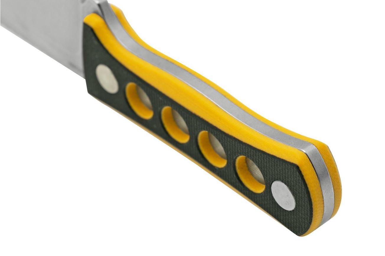 QSP Knife Canary QS141-A1 Stonewashed, Black Yellow G10, nekmes