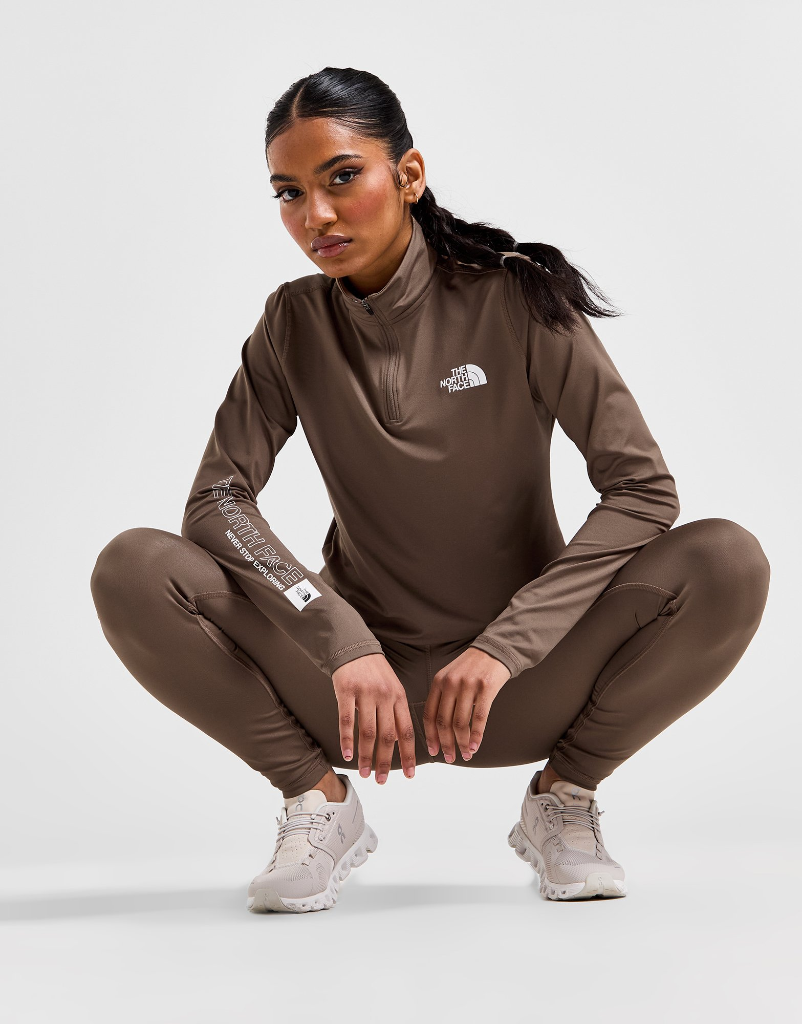 The North Face Haut Zippé Outline Femme
