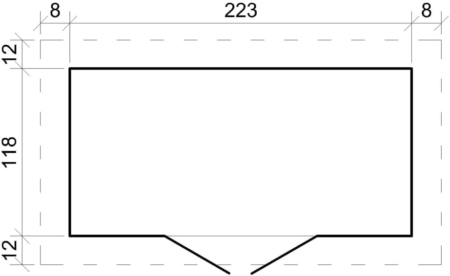 Holzhaus Gartenhaus mit hochwertige abschließbare Tür - Gartenschuppen Holz B239xL142xH200 cm/ 2,63 m2 Lagerschuppen für Garten - Fahrrad Schuppen - Wasserfestes Dach- TIMBELA M310F