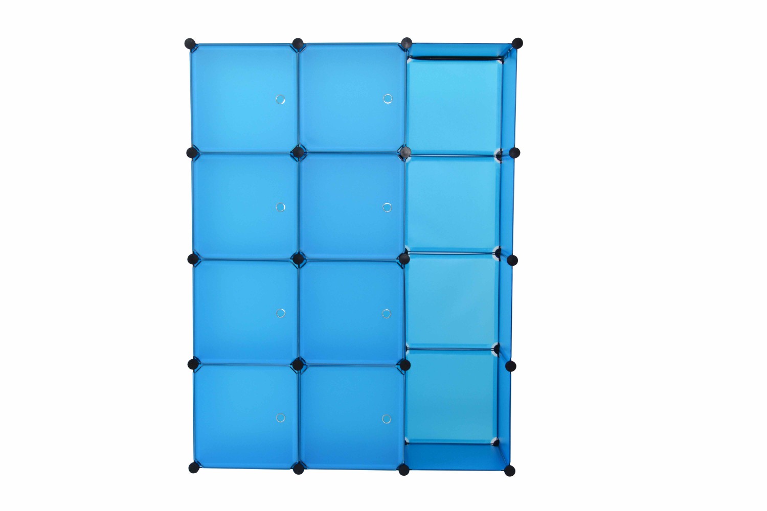Kleiderschrank Steckregal blau 12 Boxen