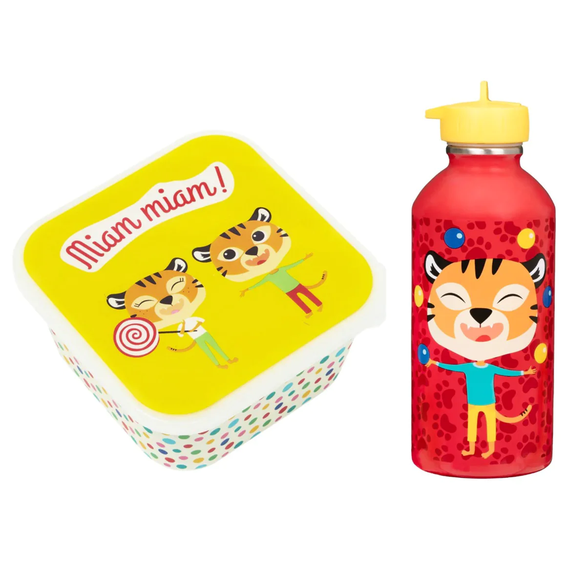 Boîte à goûter + Gourde Enfant - Tigre Toga