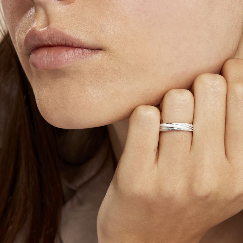 Alliance Ketly Ruban Plat Argent Blanc