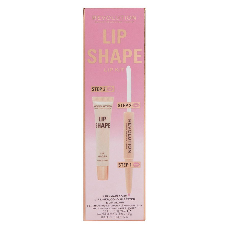 Makeup Revolution Lip Shape Lift Kit Pink Nude 3pcs
