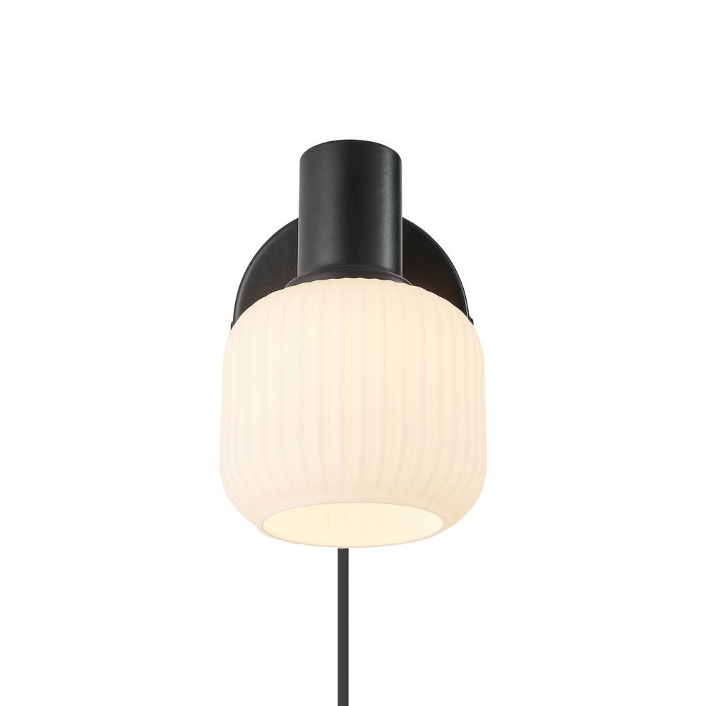 Milford Mini wandlamp in zwart E14