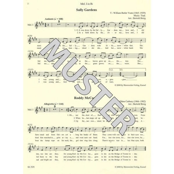 Bärenreiter combocom Irish