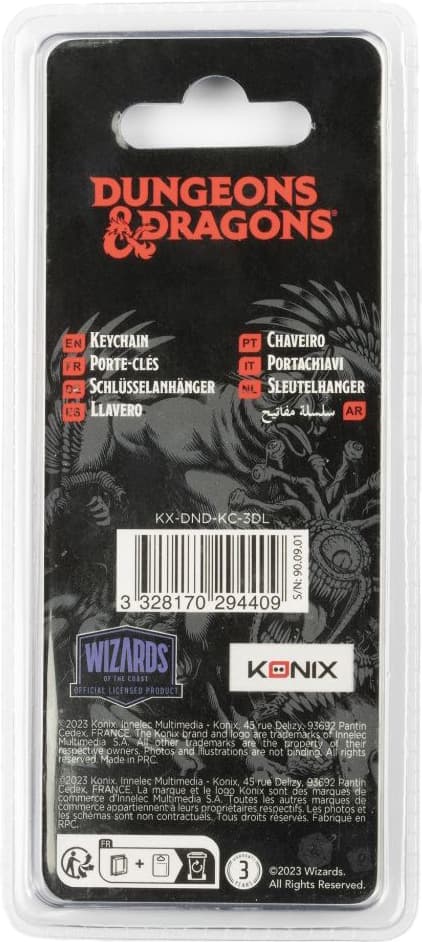 Konix Dungeons and Dragons nøglering (3D Logo)
