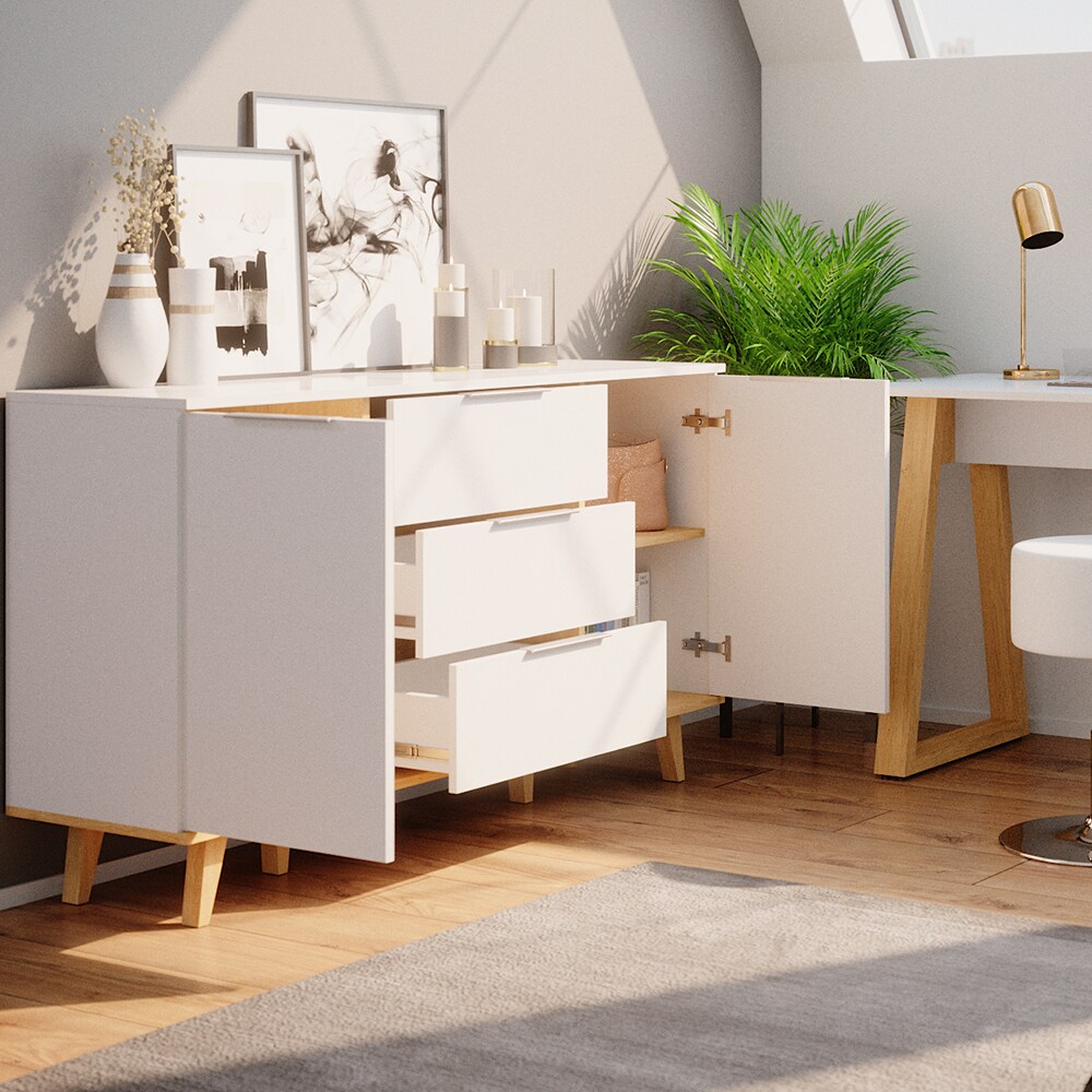 VICCO Kommode Nautica Sideboard weiß Eiche Anrichte Schrank Schublade Skandi