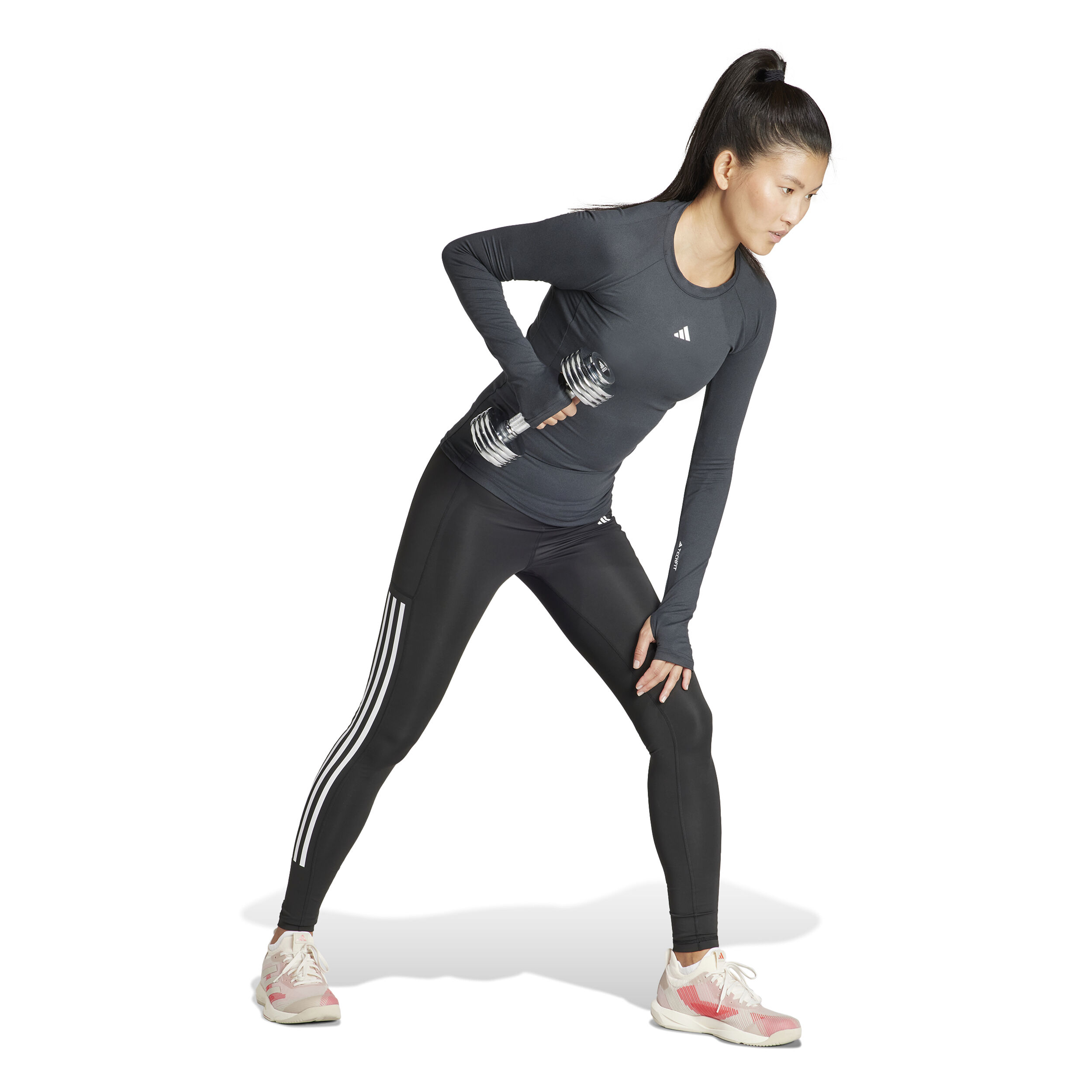 adidas Tech-Fit Haut Manches Longues Femmes - Noir