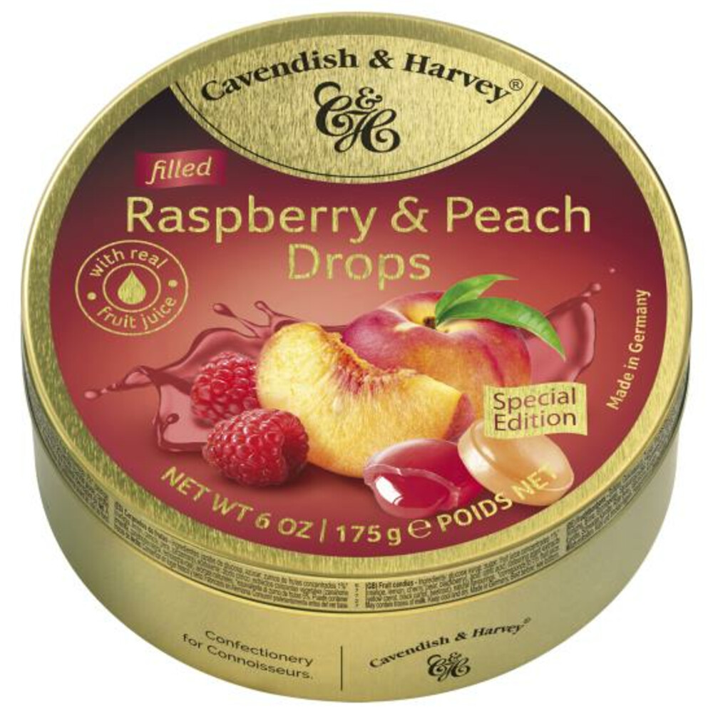 3x Cavendish & Harley Raspberry & Peach Drops175 gr
