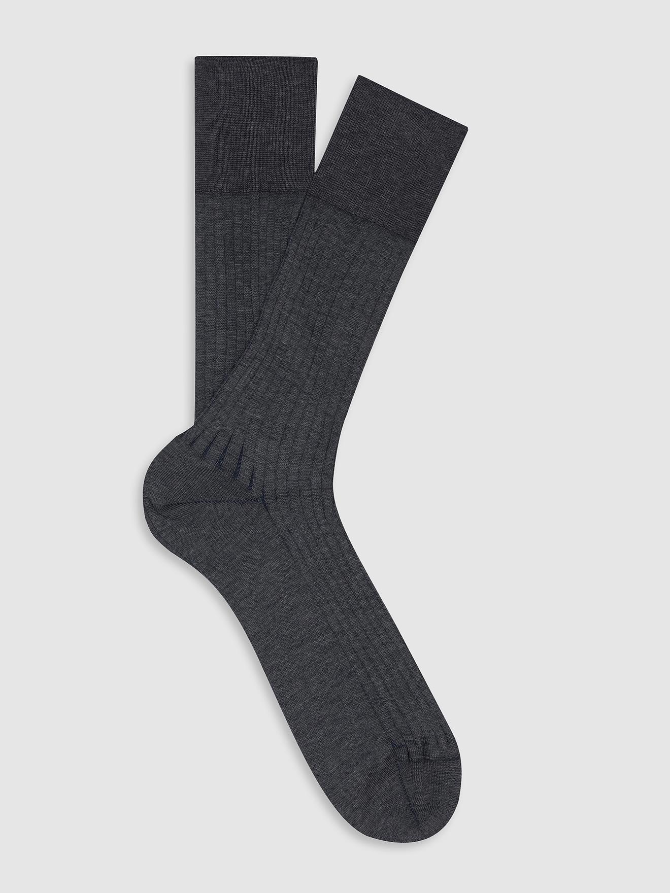 Chaussettes vanisées en fil d'écosse gris