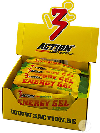 3Action Energy Gel Complément Alimentaire Goût Citron Pièces 25x34g