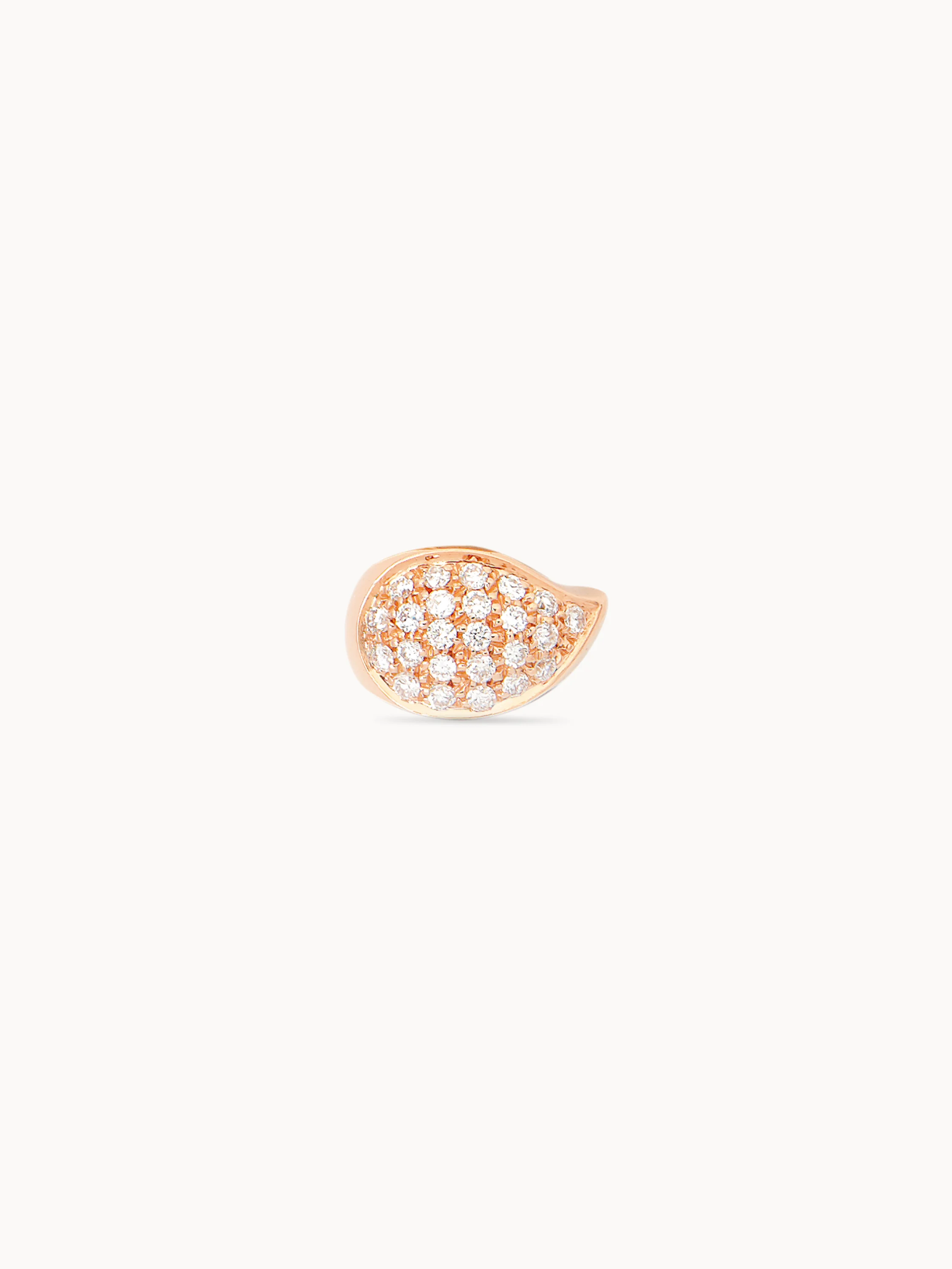 TAMARA COMOLLI Charm SIGNATURE DROP CLASP DIAMOND PAVÉ aus 18 Karat Roségold mit Diamant Pavé