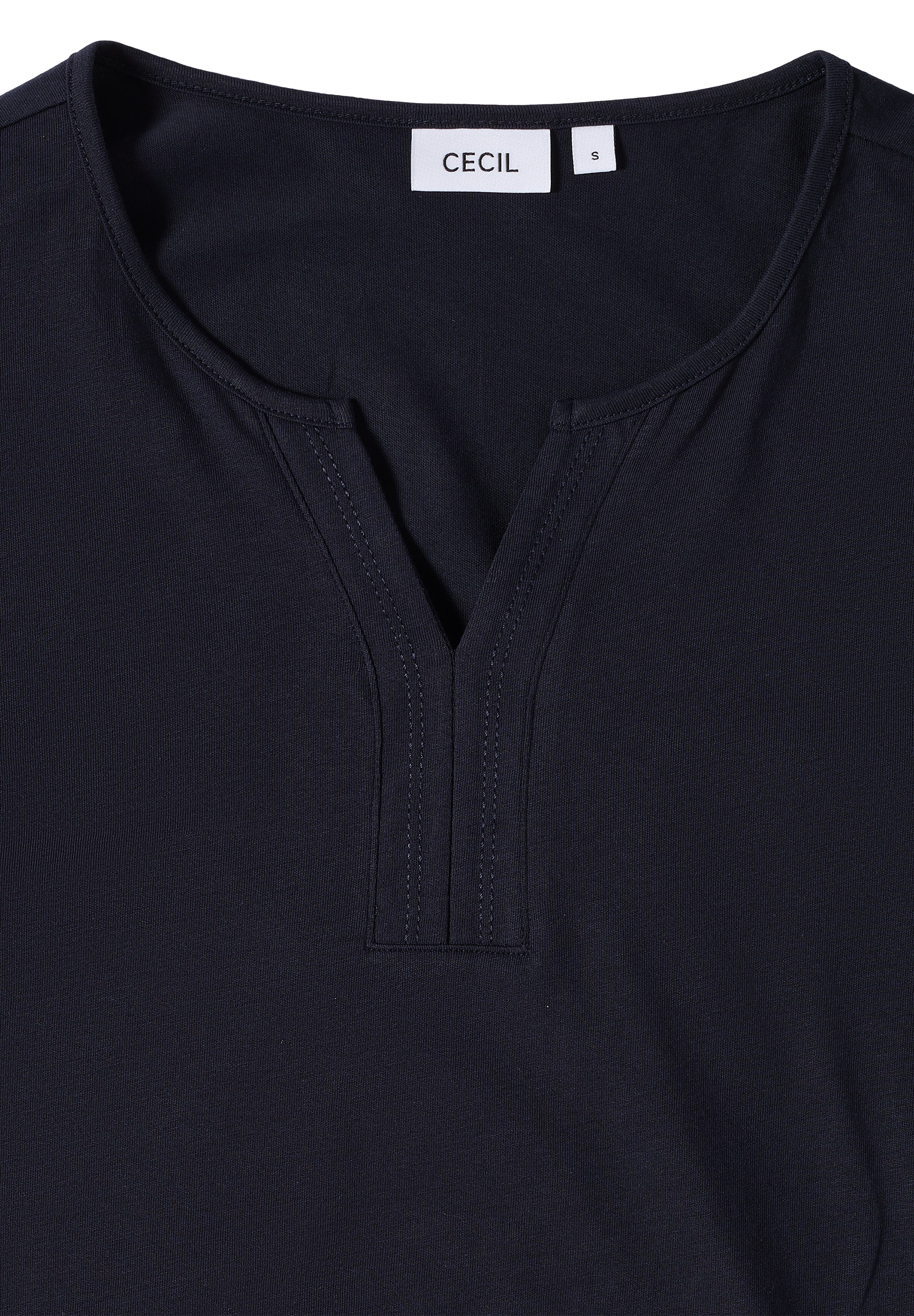 Cecil Tunikashirt , Split Neck, unifarben