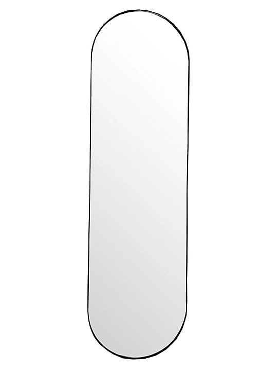 Miroir mural design Oblong métal noir P.2 x H. 140 x l. 100 cm