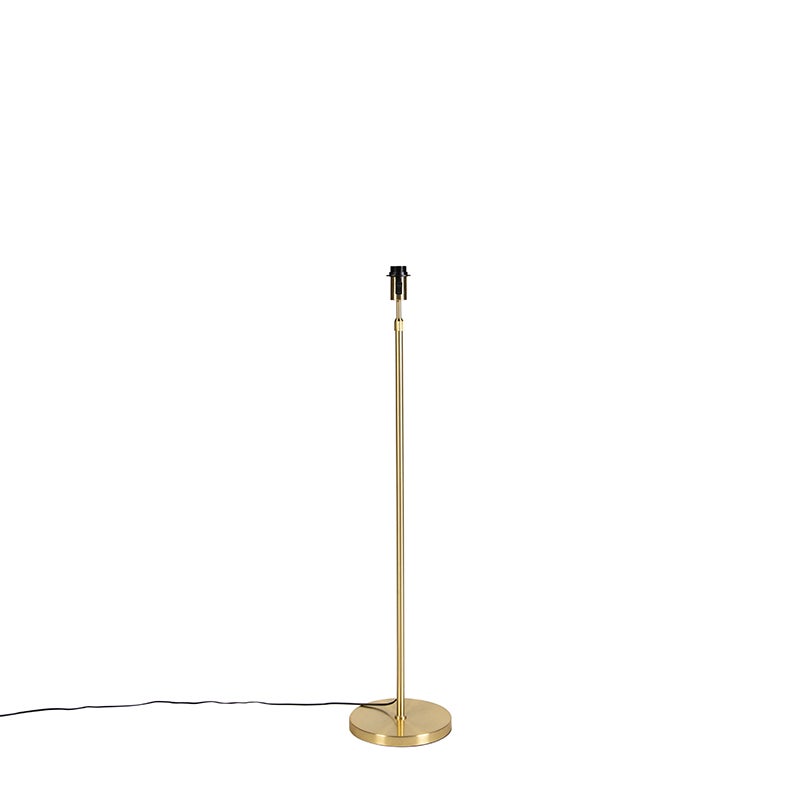 QAZQA - Moderne vintage vloerlamp | Staande lamp | Lamp | Verstelbare lamp Goud | Messing | Messing - Parte | Woonkamer | Slaapkamer - Langwerpig staal - LED-compatibel E27