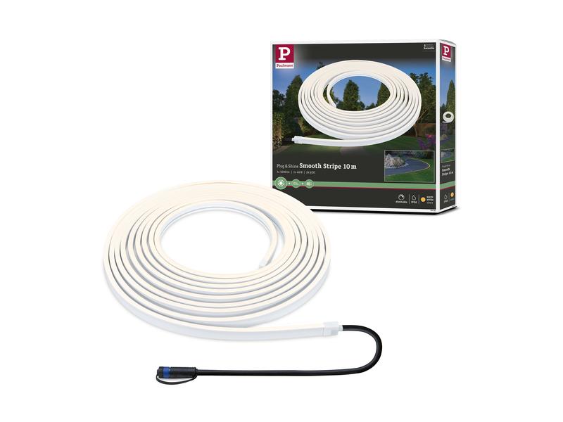 Paulmann LED-Stripe Plug & Shine Smooth, 3000K, 10m, Weiss Outdoor Stripe