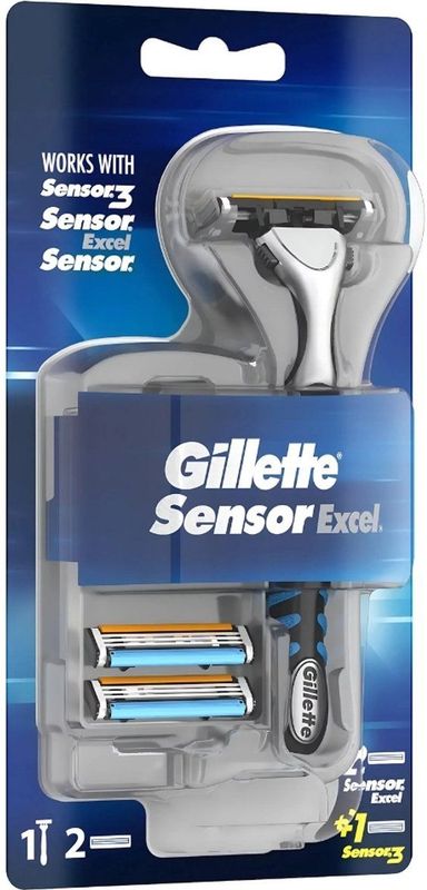Gillette - Sensor Excel - Scheerapparaat - Zwart - Inclusief 2 Mesjes