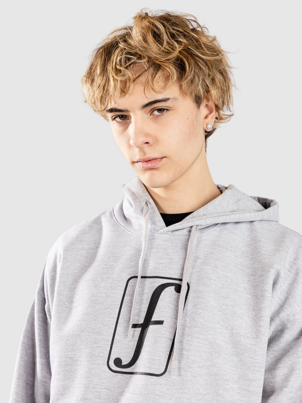 Forum Punched Hoodie heather grey