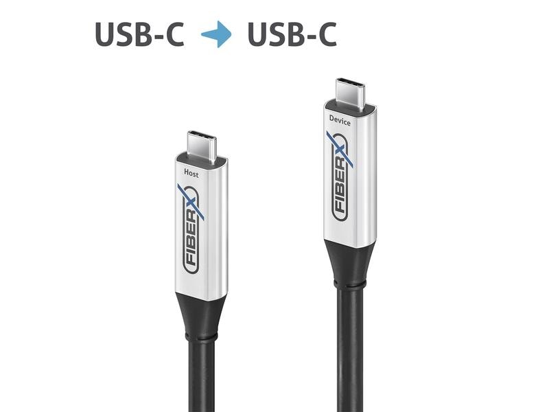 PureLink FiberX USB 3.1-Kabel FX-I600 USB C - USB C 7.5 m FiberX Serie – USB 3.2 Gen 1 Aktives optisches Kabel USB-C, 7.50m
