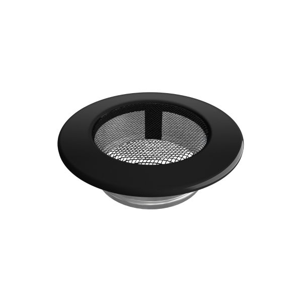 Kratki Grelha de Ventilação Redonda 125mm Preto