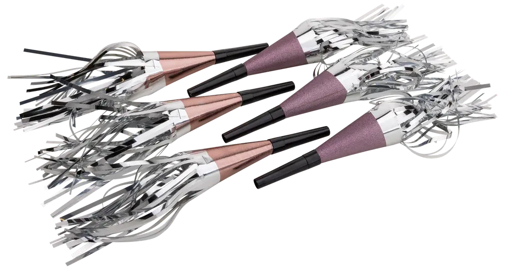Tudehorn 14 cm 6-pak assorterede farver