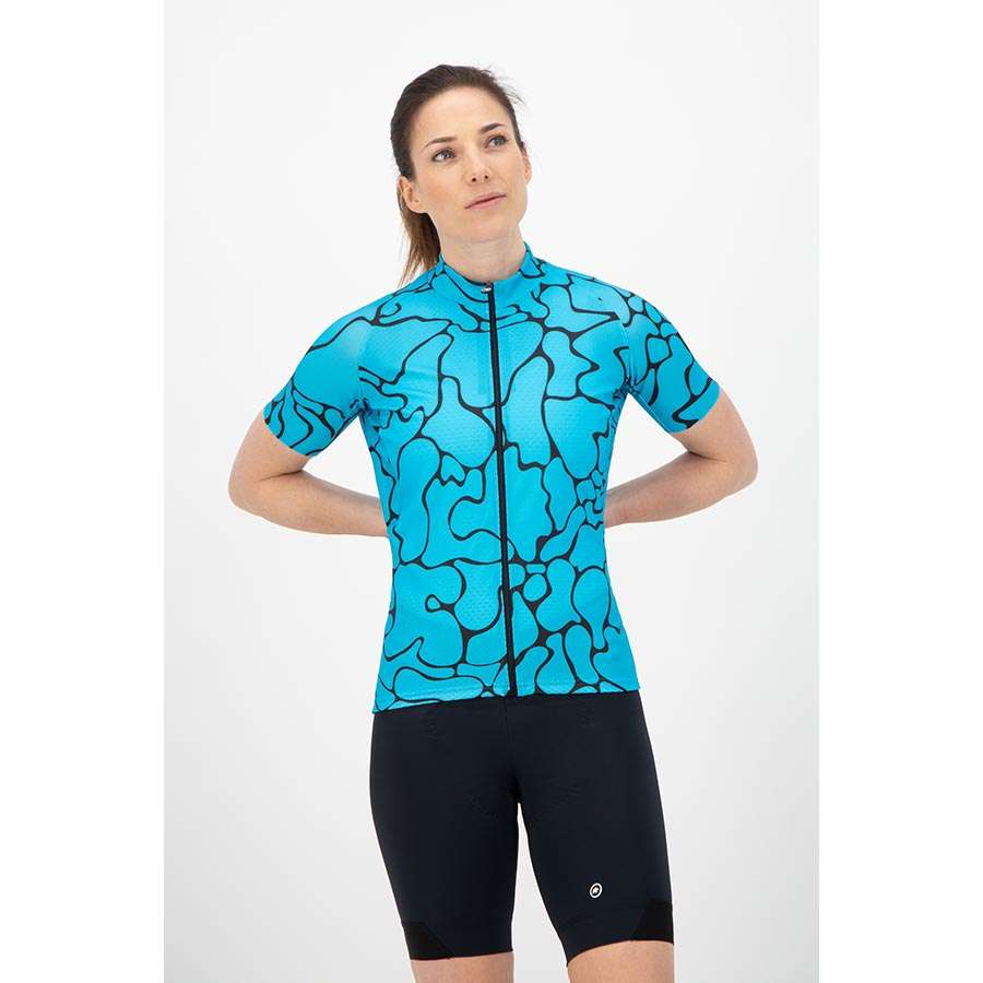 Assos UMA GT Summer Voganski Fietsshirt Korte Mouwen Blauw/Zwart Dames